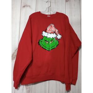 Hanes Sweatshirt‎ Ladies 2x Grinch Santa